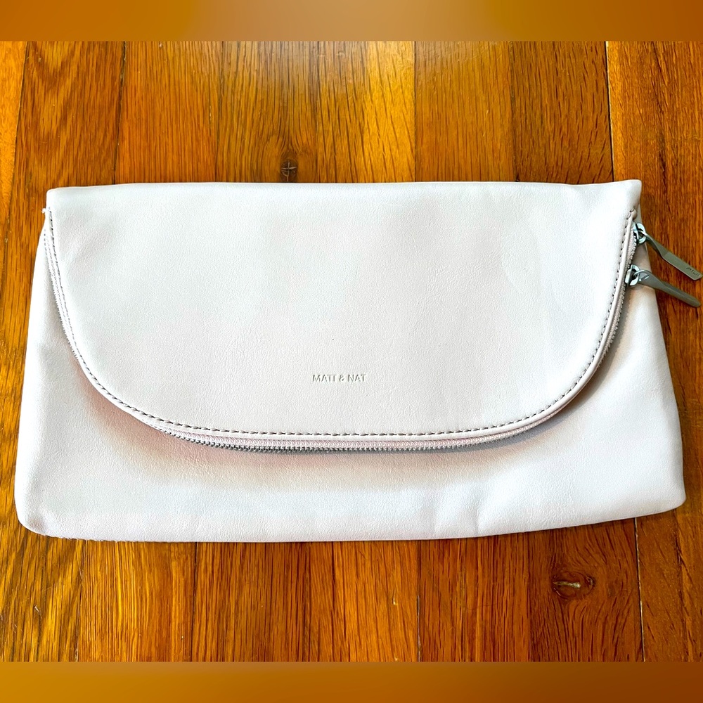Matt & Nat Light Pink Vegan Leather Folded Clutch